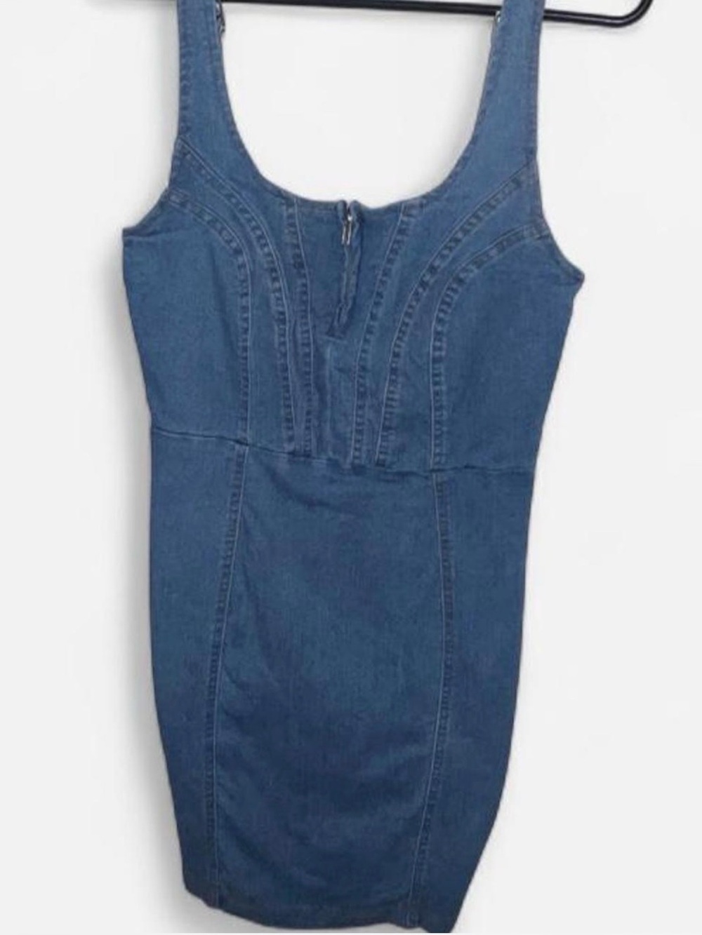 Denim Blue Girls' Sleeveless One-Piece Bodysuit